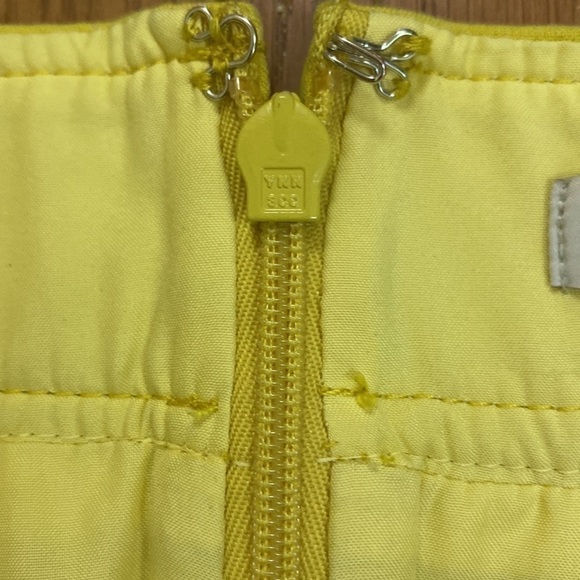 Loft skirt mustard yellow midi lined skirt two front pockets woman’s size 12 p - Picture 4 of 8